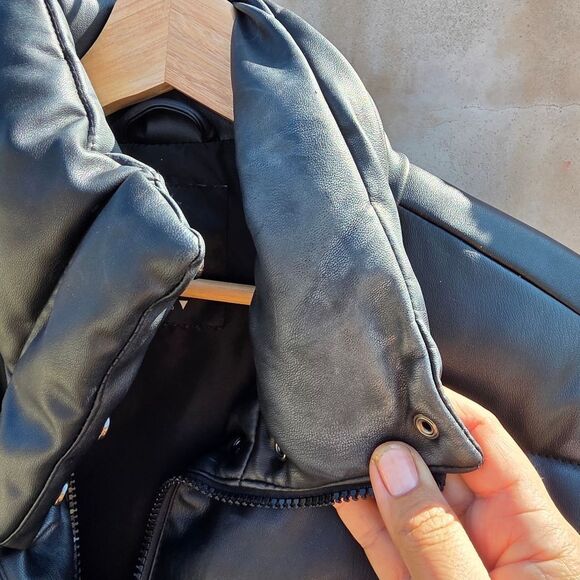 Bloggers Favorite Zara Faux Leather Puffer Jacket - Picture 4 of 8